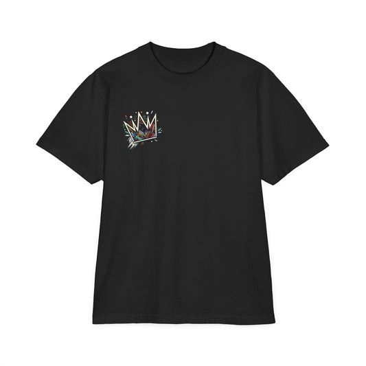 Ézè-Kings Crown, garment-dyed drop-shoulder, Unisex Graphic Tee, Crown Design Shirt, Cool Street Wear.