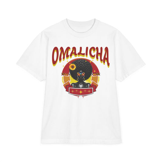 Omalicha Graphic Tee, Unisex Streetwear Garment-Dyed Drop-Shoulder T-Shirt