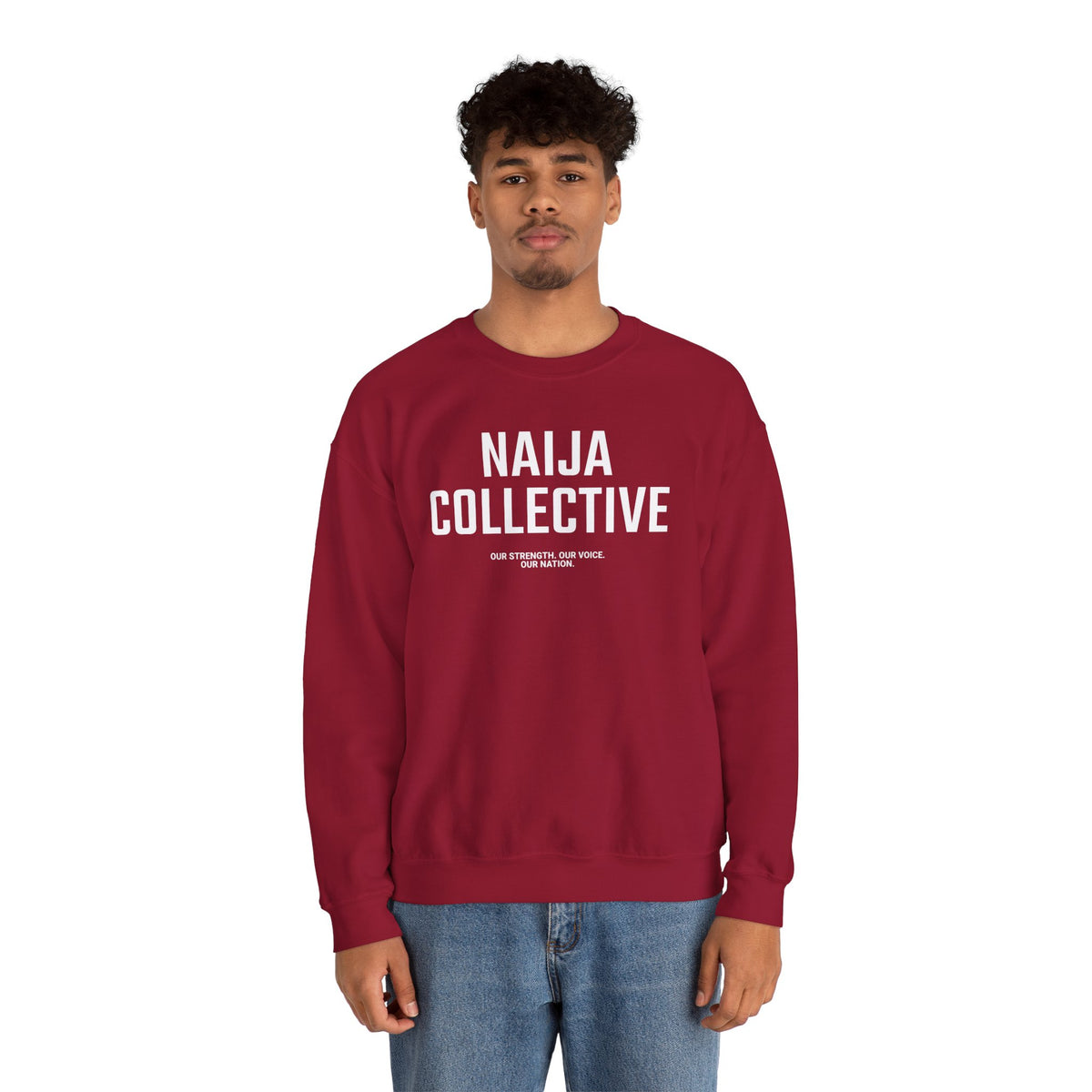 Embroidered Naija Collective Sweatshirt - Cozy Unisex Crewneck