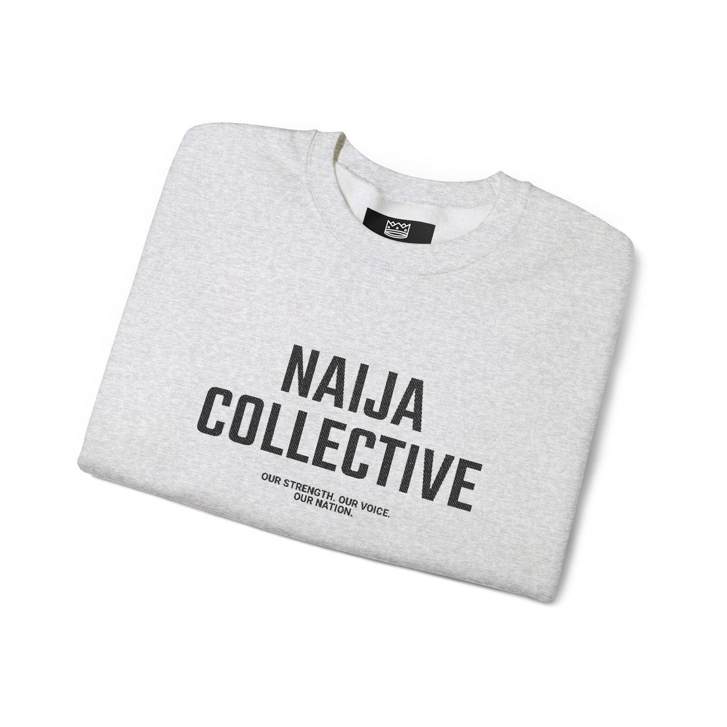 Embroidered Naija Collective Light Color Sweatshirt - Unisex Crewneck