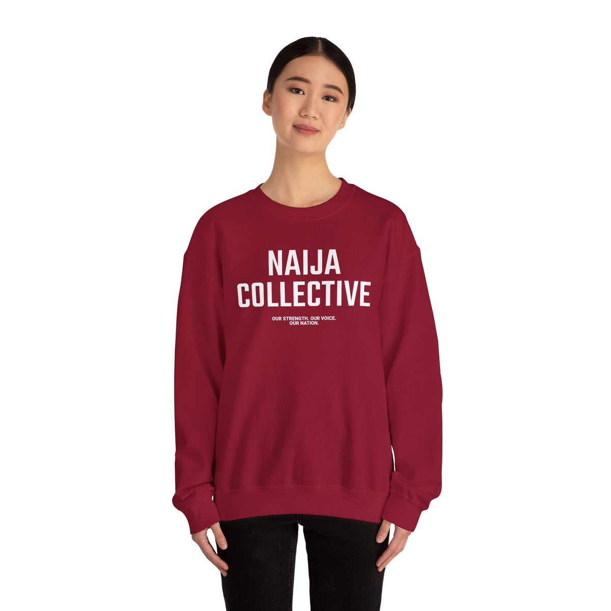 Embroidered Naija Collective Sweatshirt - Cozy Unisex Crewneck