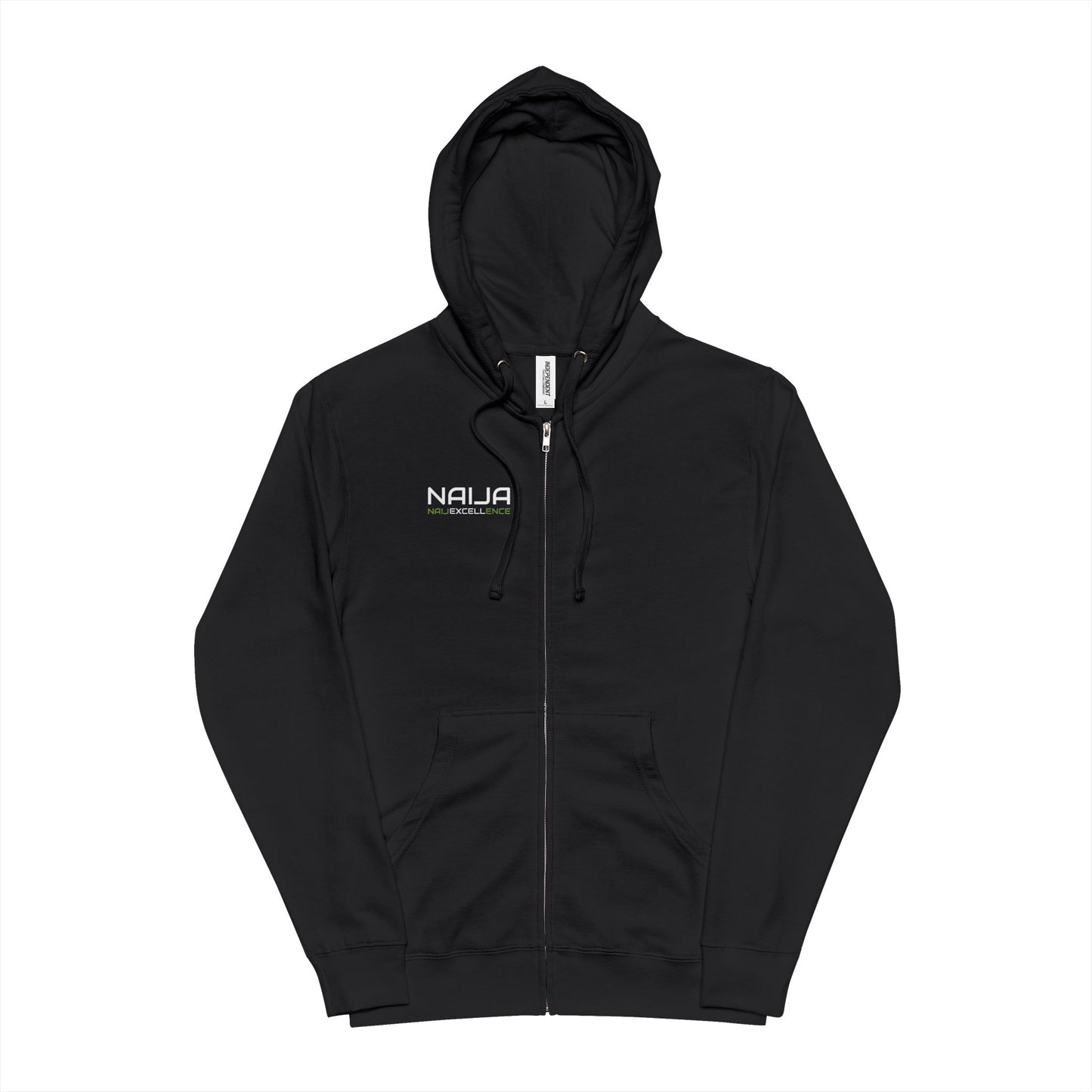 Naija Naijexcellence Unisex Fleece Zip Up Hoodie - Cozy Layer for Any Occasion, Perfect Gift for Friends, Travel, Winter Wear, Casual Style, Great for Festivals