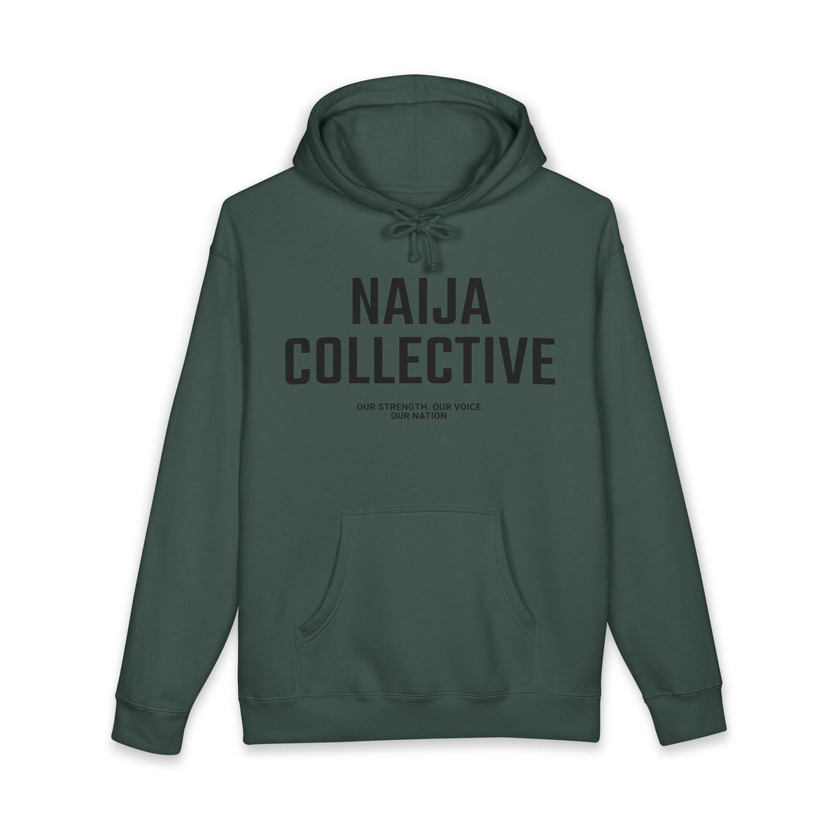 Naija Collective Hoodie — Nigerian Pride Pullover with 'Naija Collective' Text