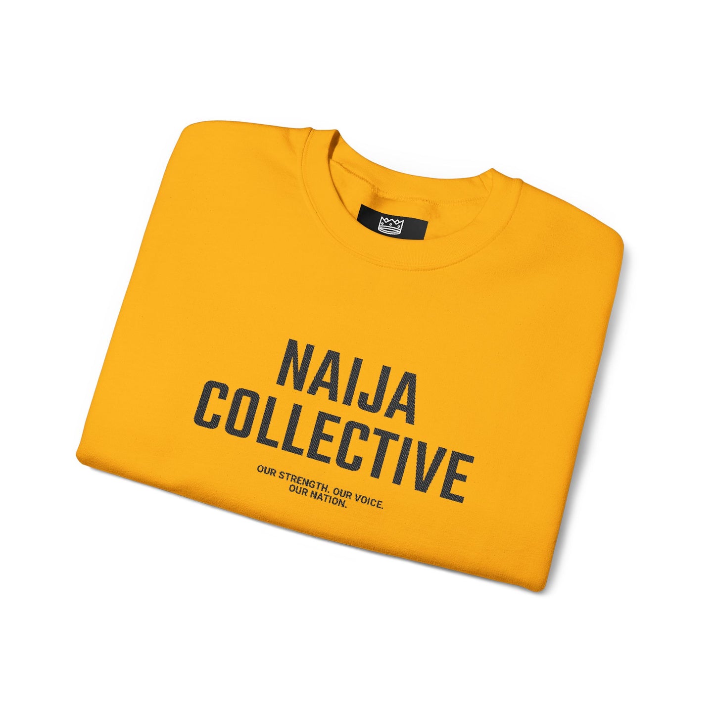 Embroidered Naija Collective Light Color Sweatshirt - Unisex Crewneck