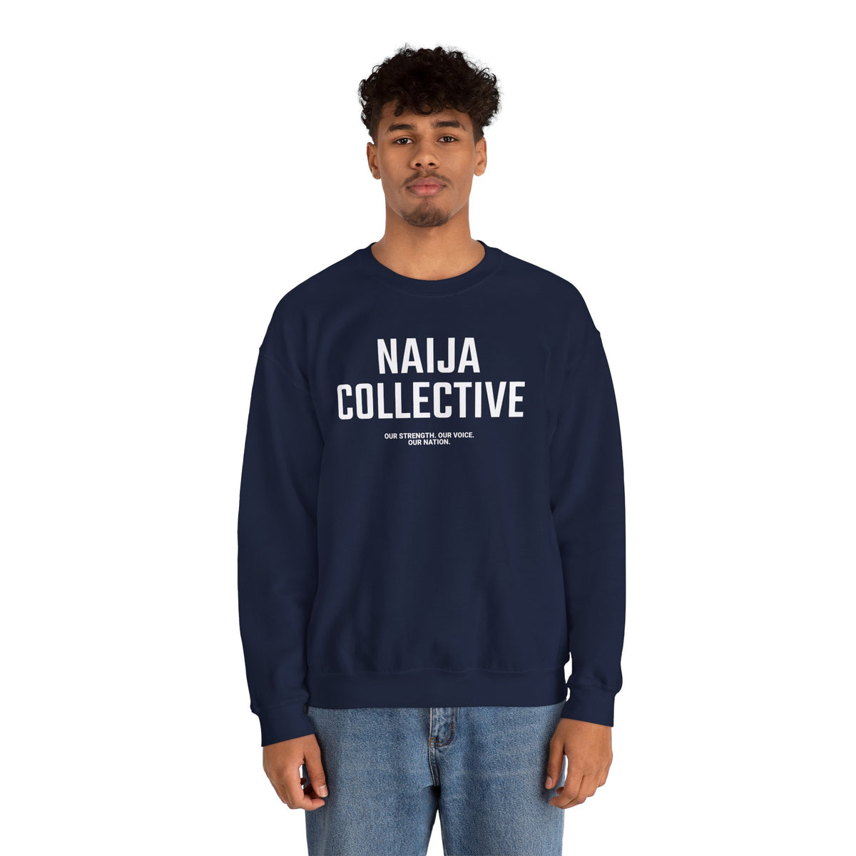 Embroidered Naija Collective Sweatshirt - Cozy Unisex Crewneck