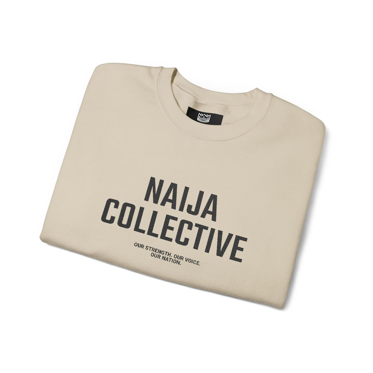 Embroidered Naija Collective Light Color Sweatshirt - Unisex Crewneck