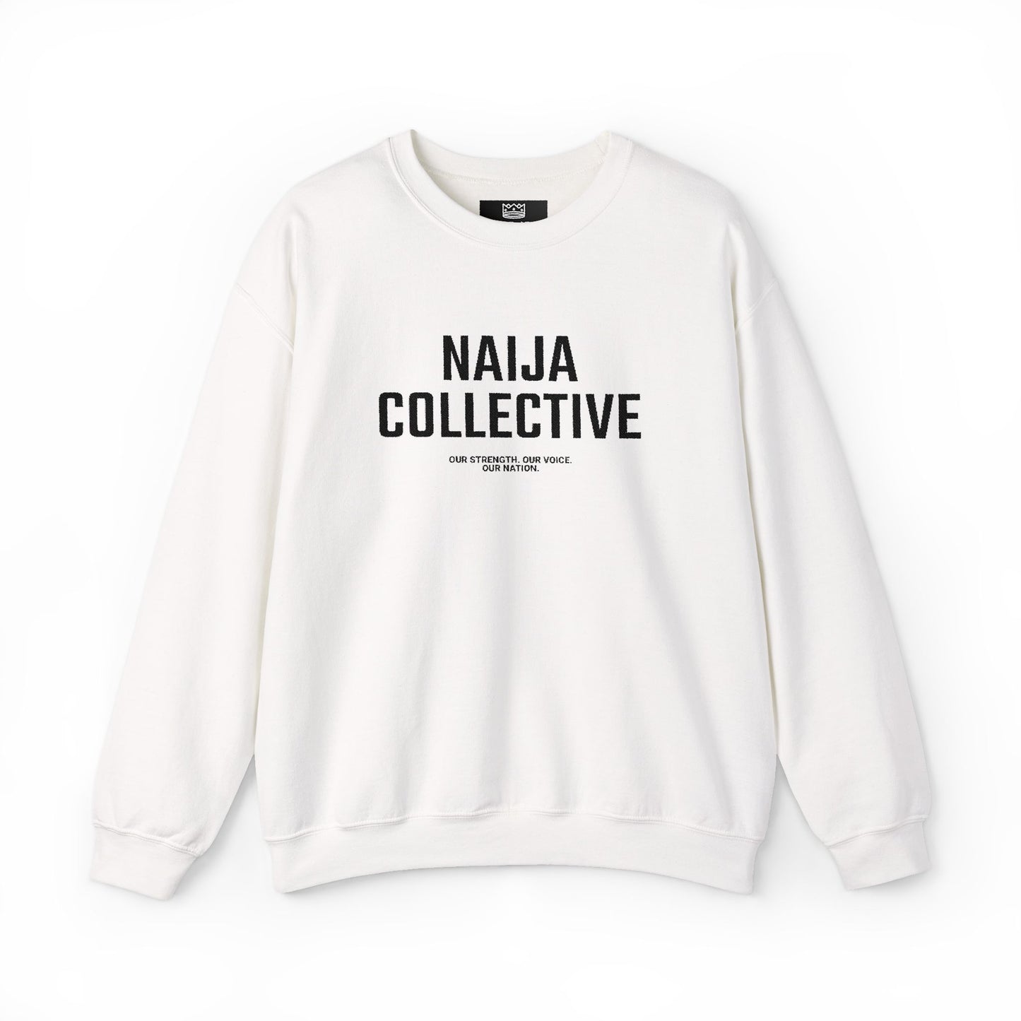 Embroidered Naija Collective Light Color Sweatshirt - Unisex Crewneck