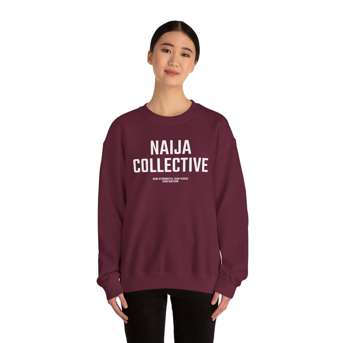 Embroidered Naija Collective Sweatshirt - Cozy Unisex Crewneck