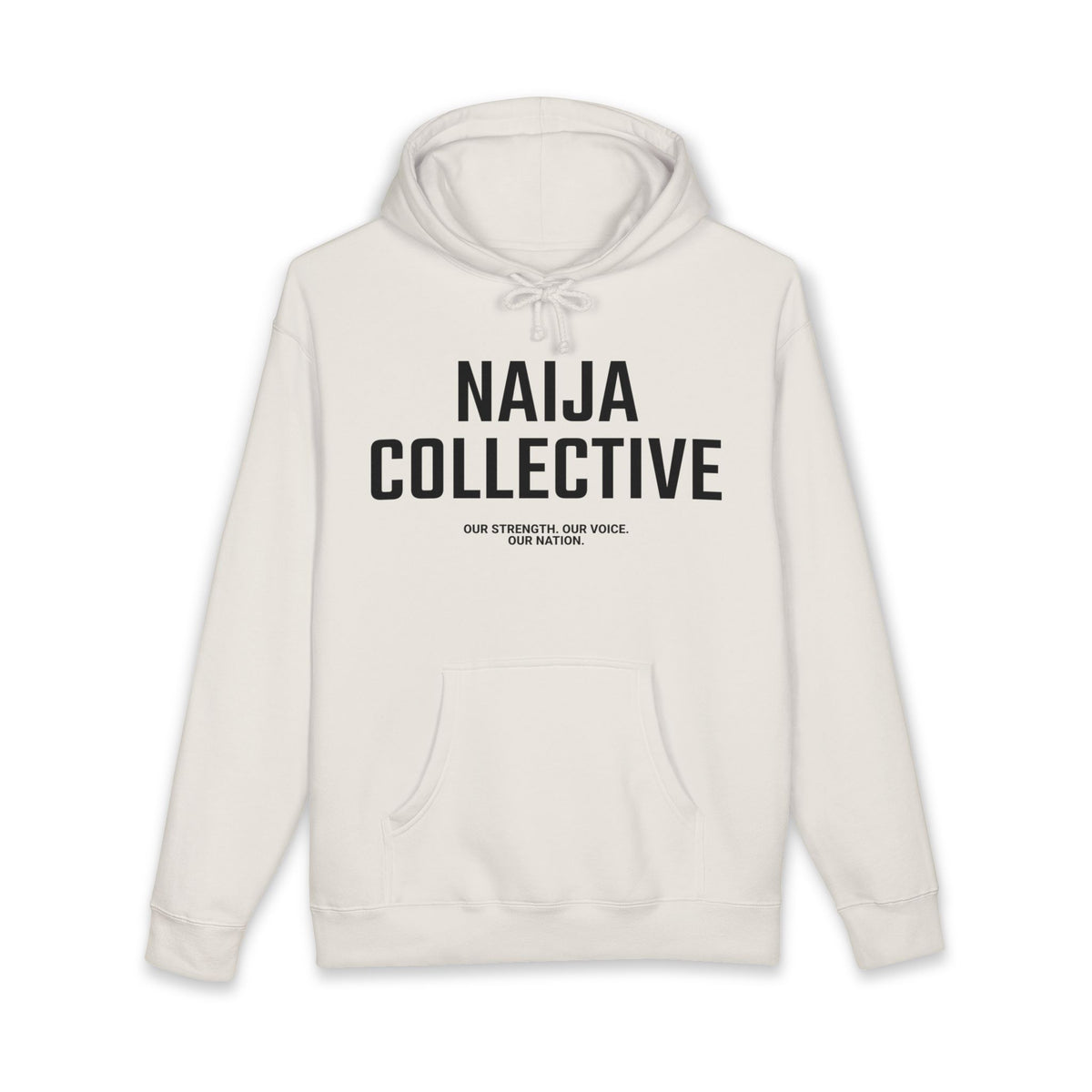 Naija Collective Hoodie — Nigerian Pride Pullover with 'Naija Collective' Text