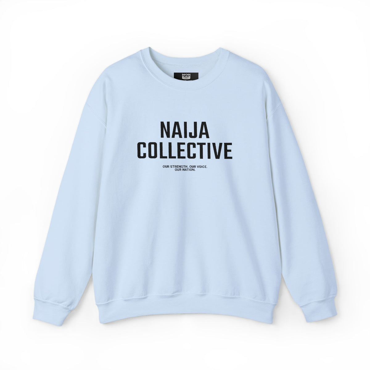 Embroidered Naija Collective Light Color Sweatshirt - Unisex Crewneck