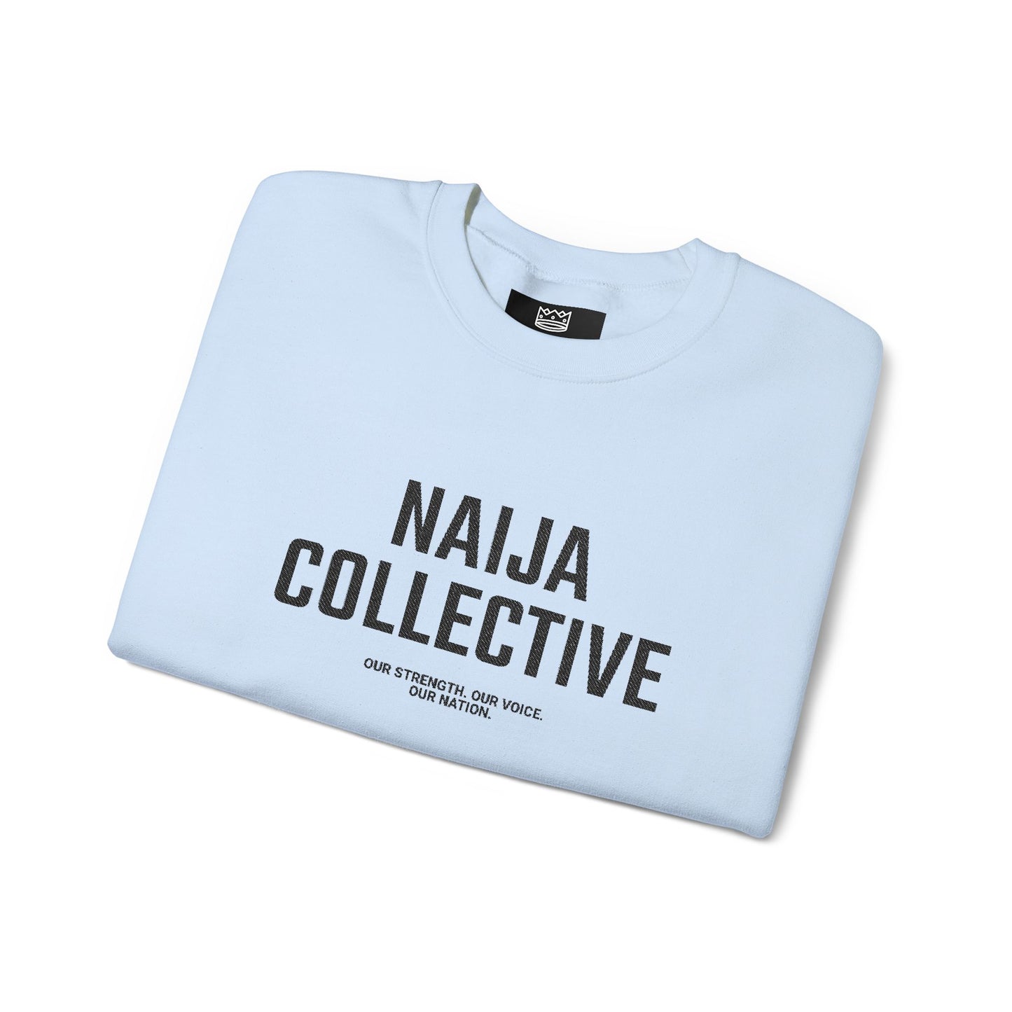 Embroidered Naija Collective Light Color Sweatshirt - Unisex Crewneck