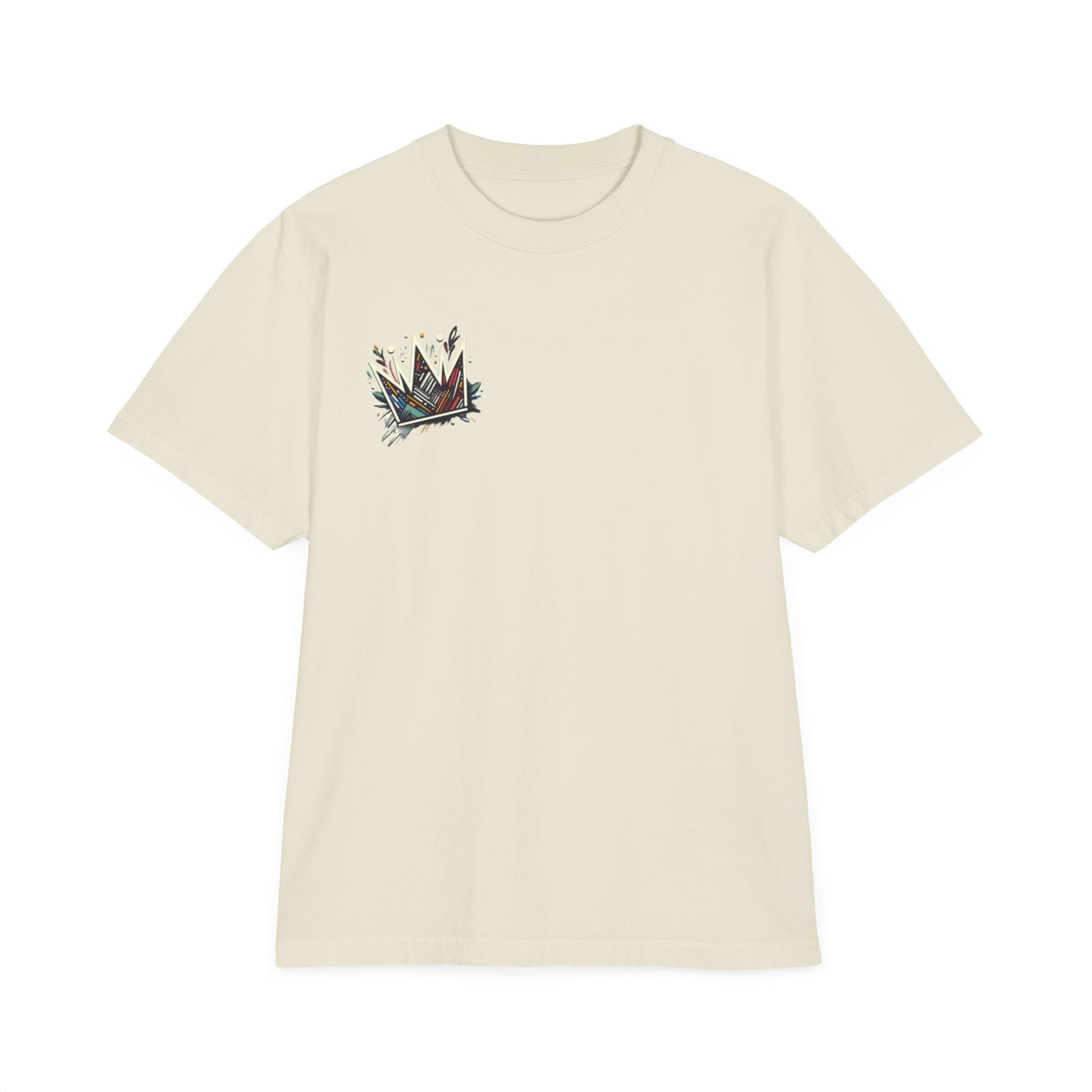 Ézè-Kings Crown, garment-dyed drop-shoulder, Unisex Graphic Tee, Crown Design Shirt, Cool Street Wear.