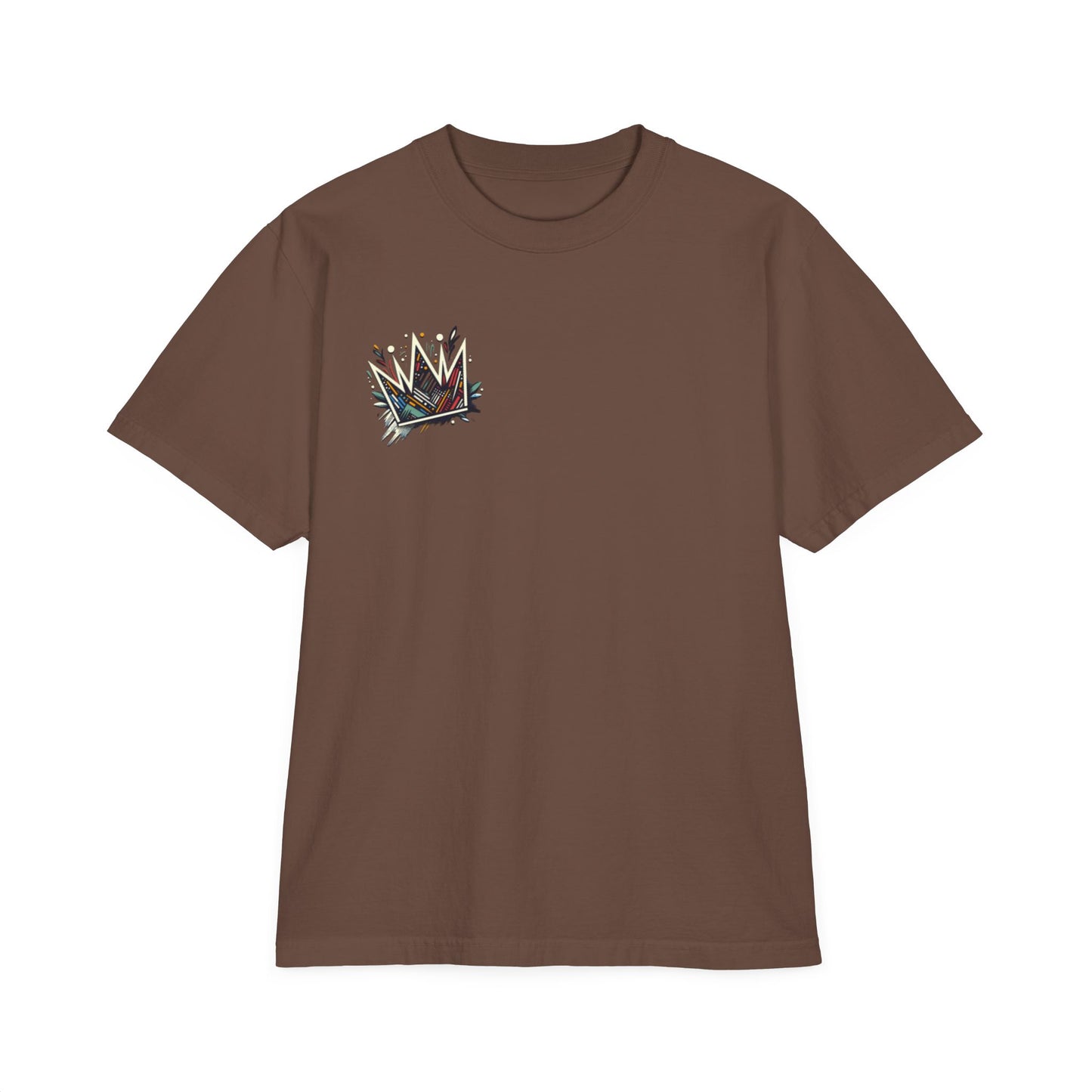 Ézè-Kings Crown, garment-dyed drop-shoulder, Unisex Graphic Tee, Crown Design Shirt, Cool Street Wear.