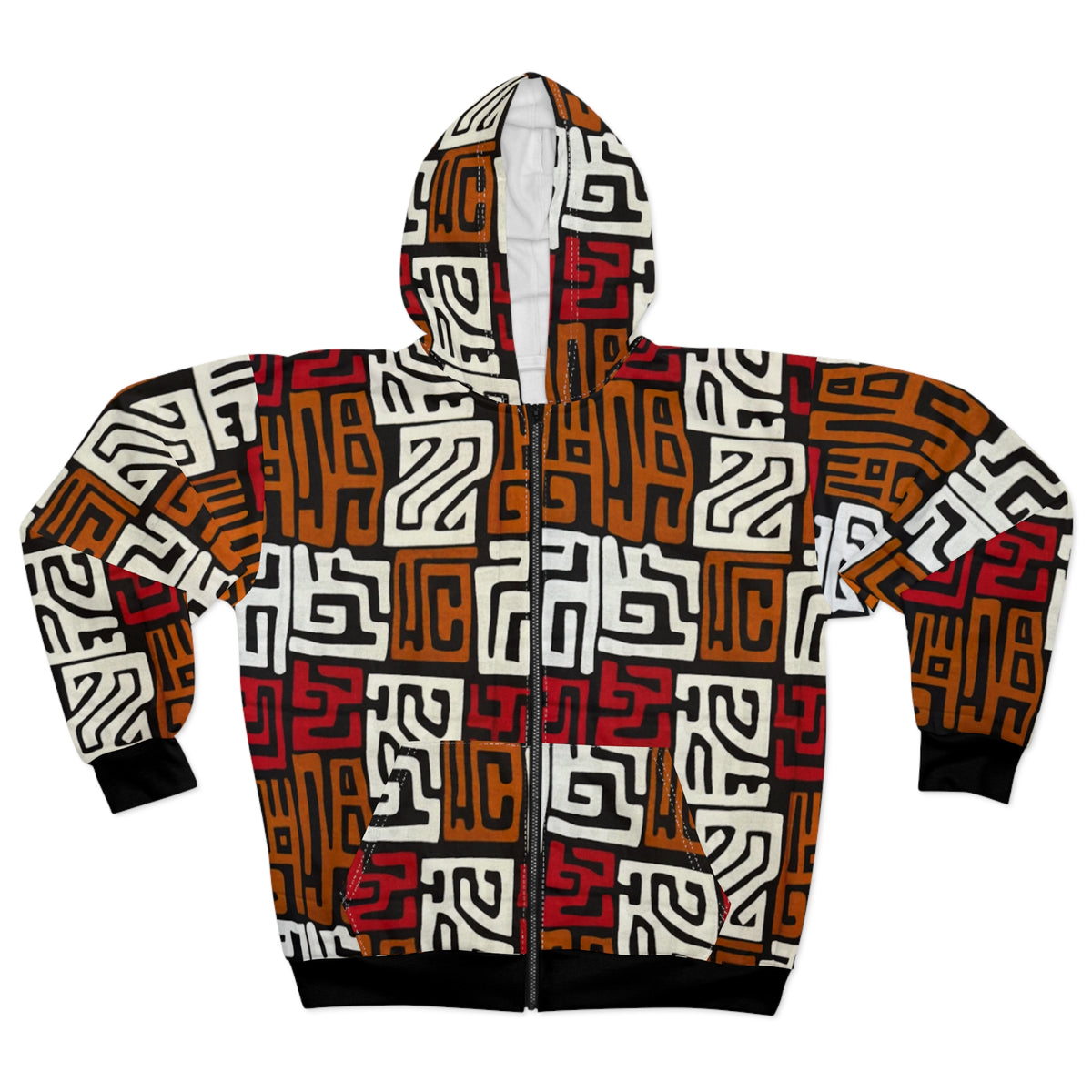 Àwọn Àmì Ọgbọ́n Ankara (DTF print) Unisex Hoodie – All-Over Print (AOP)