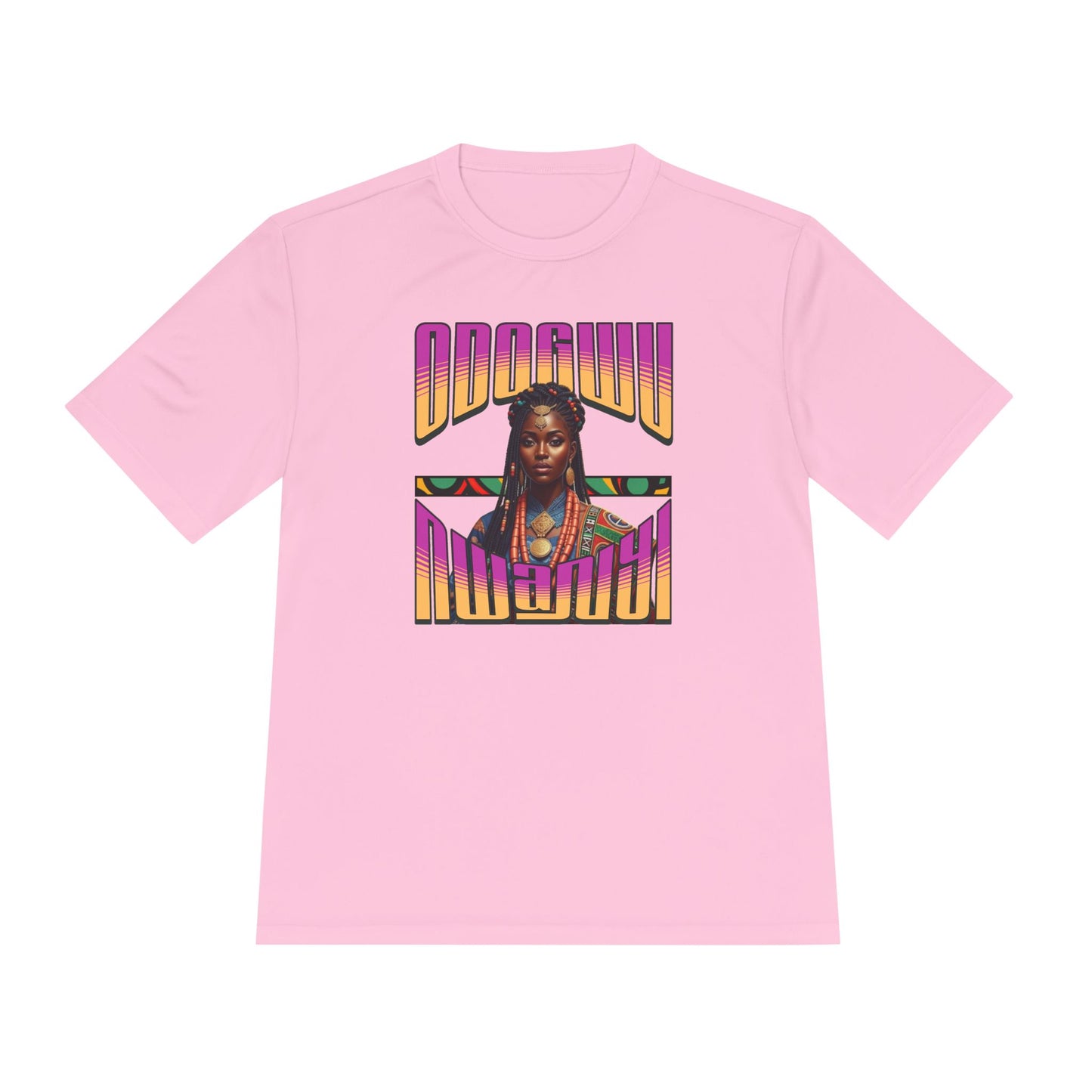 Odogwu Nwanyi MC Unisex Moisture Wicking Tee - Vibrant Cultural Apparel for Festivals, Events, Gift, Summer Wear, Sporty Style