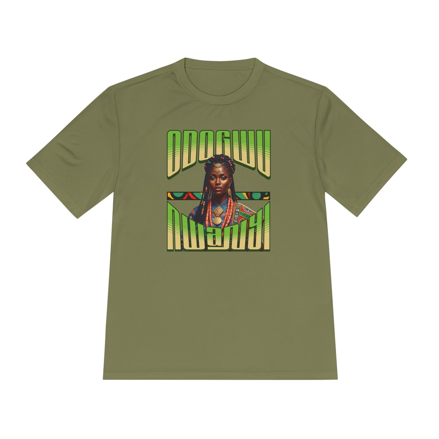 Odogwu Nwanyi MC Unisex Moisture Wicking Tee - Vibrant Cultural Apparel for Festivals, Events, Gift, Summer Wear, Sporty Style