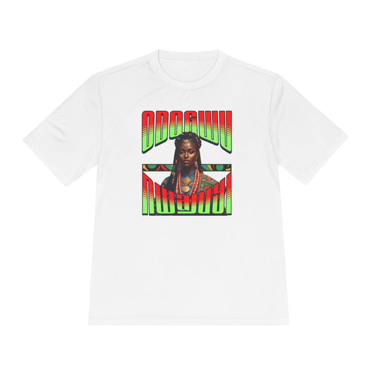 Odogwu Nwanyi MC Unisex Moisture Wicking Tee - Vibrant Cultural Apparel for Festivals, Events, Gift, Summer Wear, Sporty Style