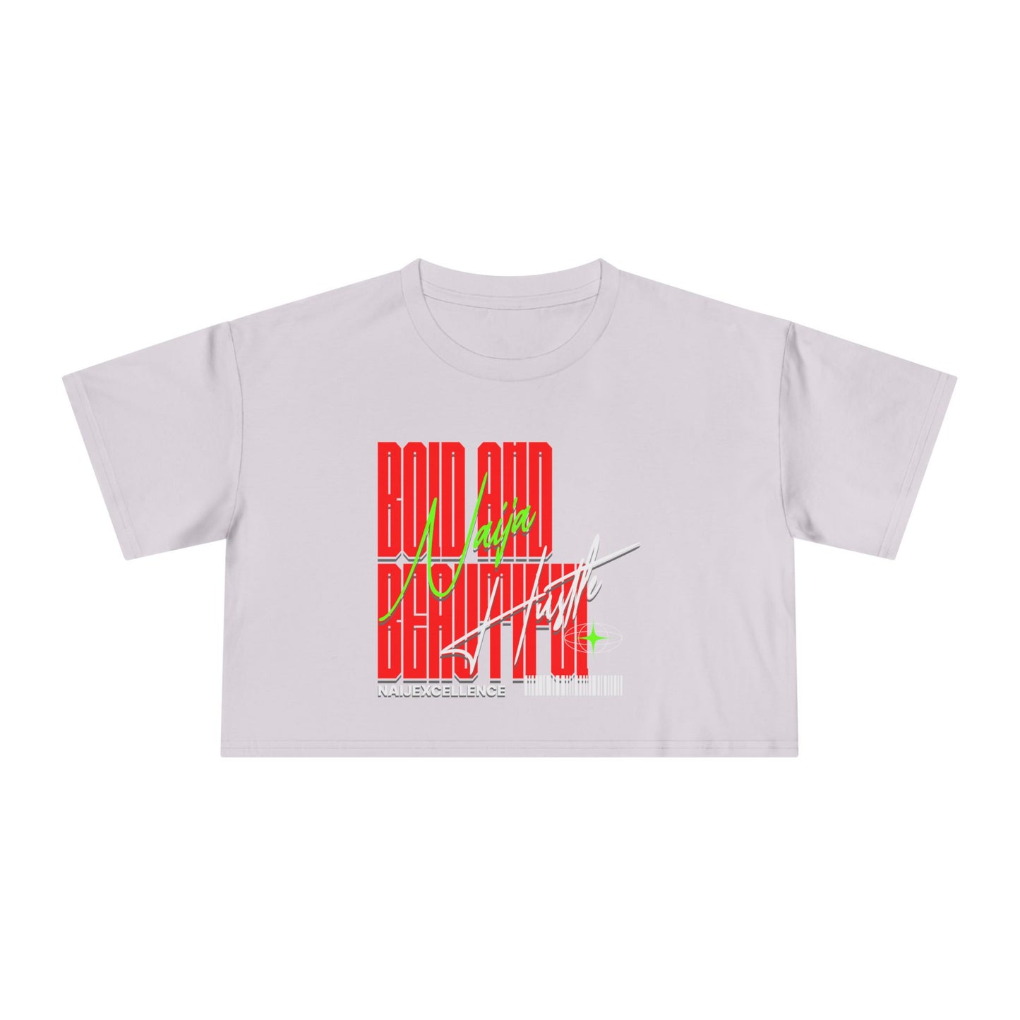Bold And Beautiful NAJA HUSTLE - Women's Crop Tee, Casual Streetwear Top