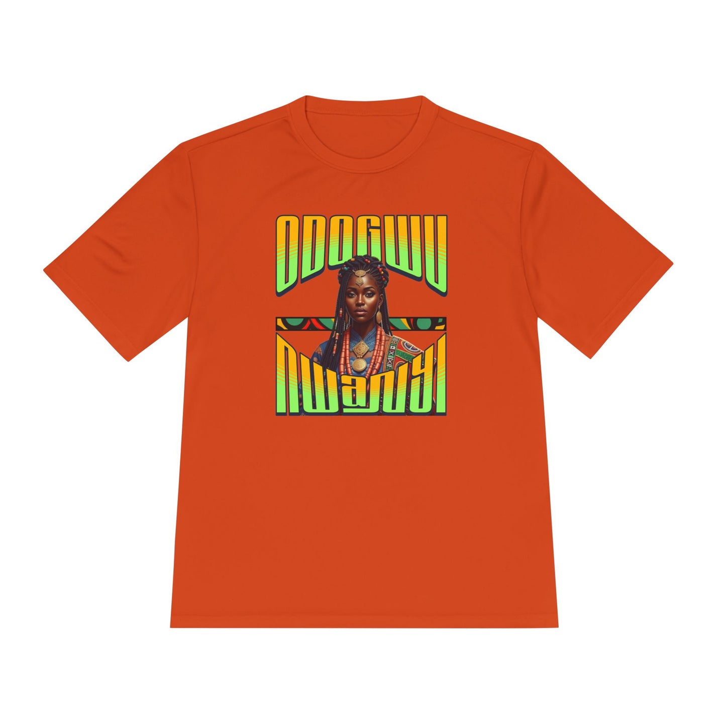 Odogwu Nwanyi MC Unisex Moisture Wicking Tee - Vibrant Cultural Apparel for Festivals, Events, Gift, Summer Wear, Sporty Style