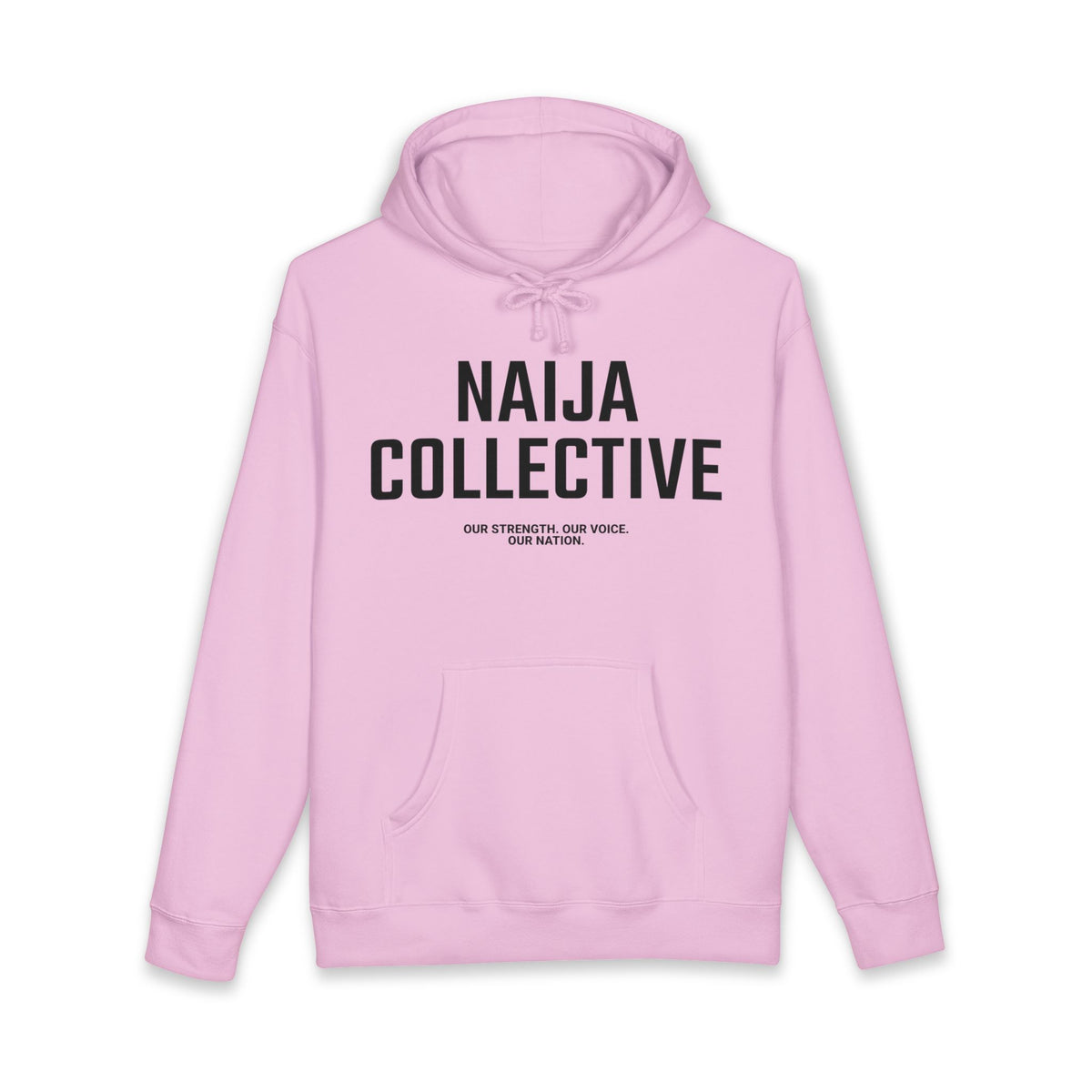 Naija Collective Hoodie — Nigerian Pride Pullover with 'Naija Collective' Text