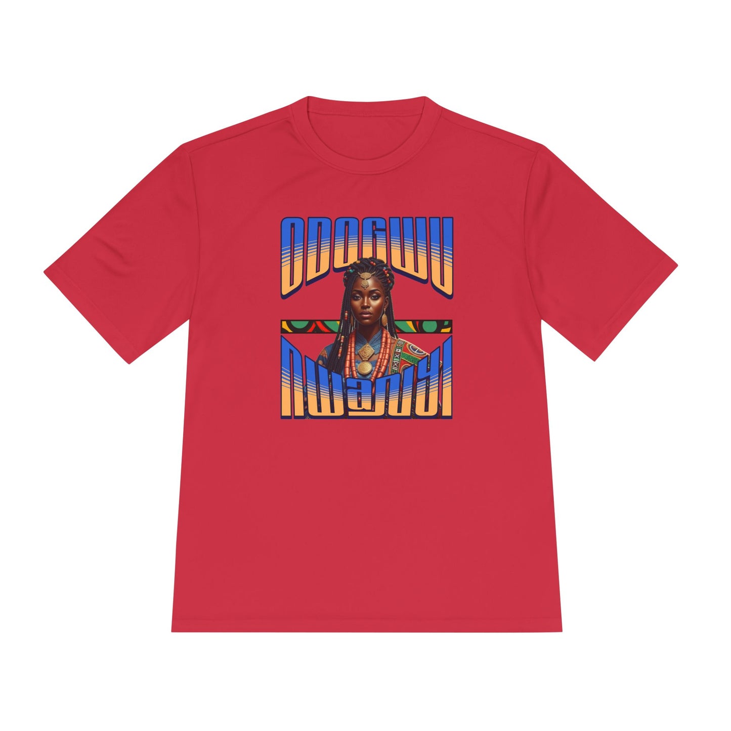 Odogwu Nwanyi MC Unisex Moisture Wicking Tee - Vibrant Cultural Apparel for Festivals, Events, Gift, Summer Wear, Sporty Style