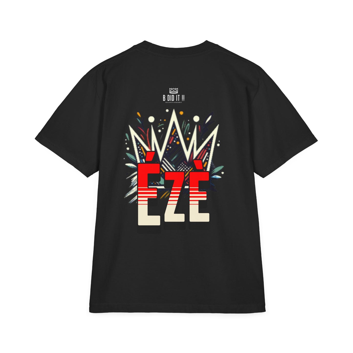 Ézè-Kings Crown, garment-dyed drop-shoulder, Unisex Graphic Tee, Crown Design Shirt, Cool Street Wear.