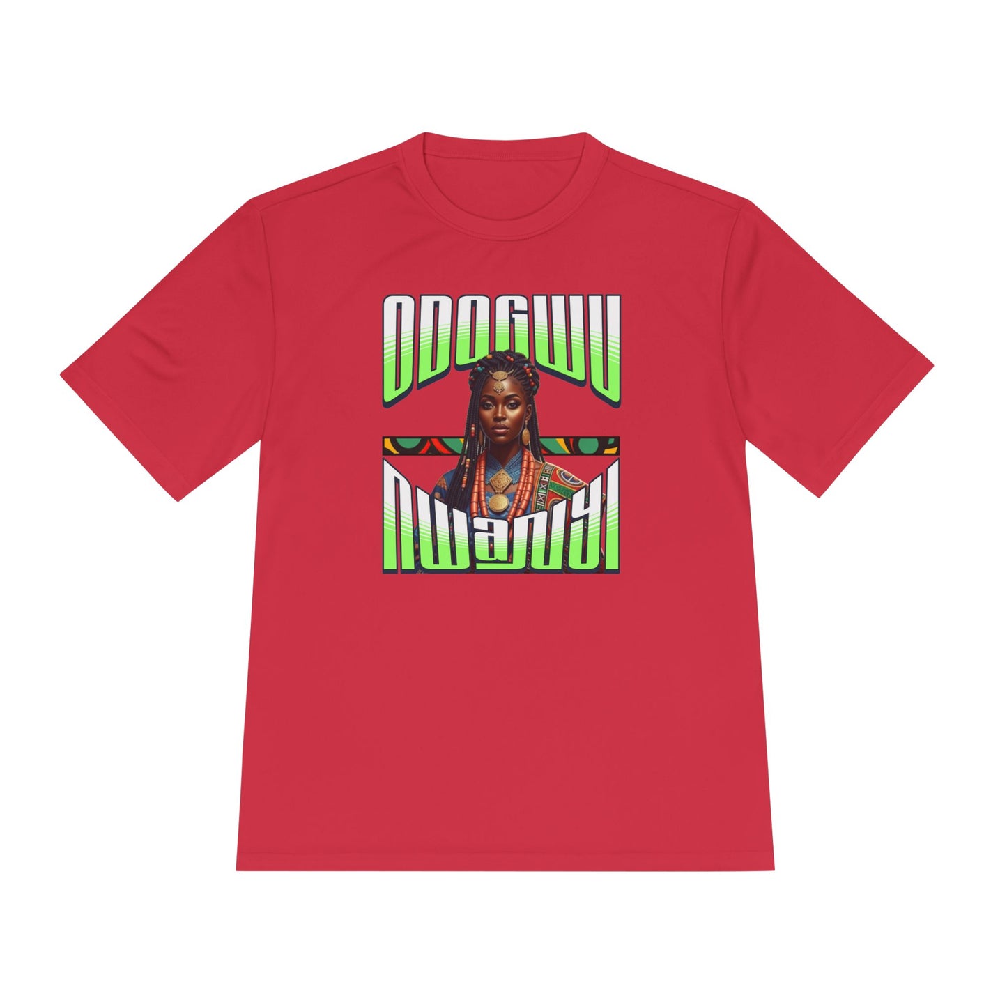 Odogwu Nwanyi Unisex Moisture Wicking Tee - Vibrant Cultural Apparel for Festivals, Events, Gift, Summer Wear, Sporty Style