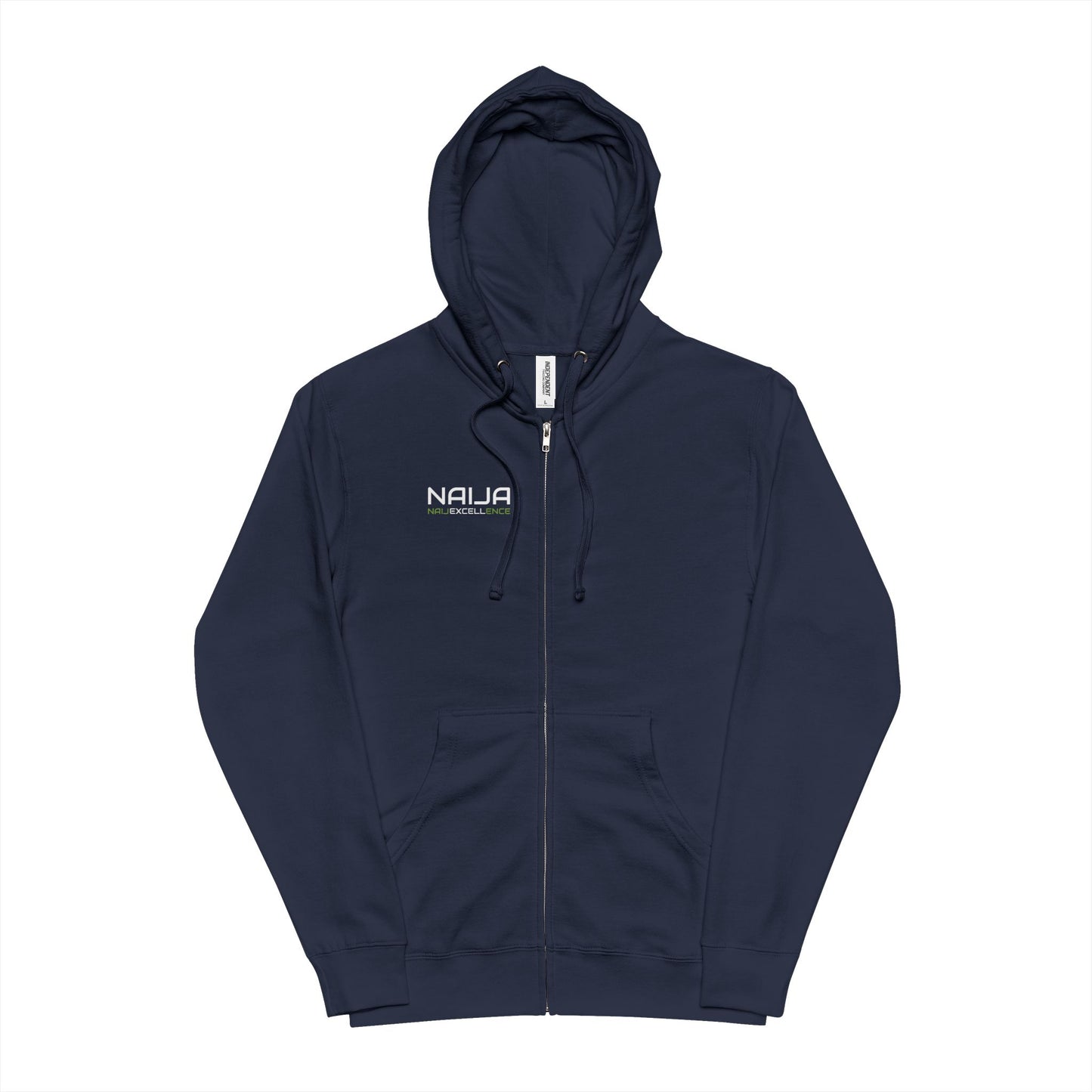 Naija Naijexcellence Unisex Fleece Zip Up Hoodie - Cozy Layer for Any Occasion, Perfect Gift for Friends, Travel, Winter Wear, Casual Style, Great for Festivals