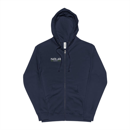 Naija Naijexcellence Unisex Fleece Zip Up Hoodie - Cozy Layer for Any Occasion, Perfect Gift for Friends, Travel, Winter Wear, Casual Style, Great for Festivals