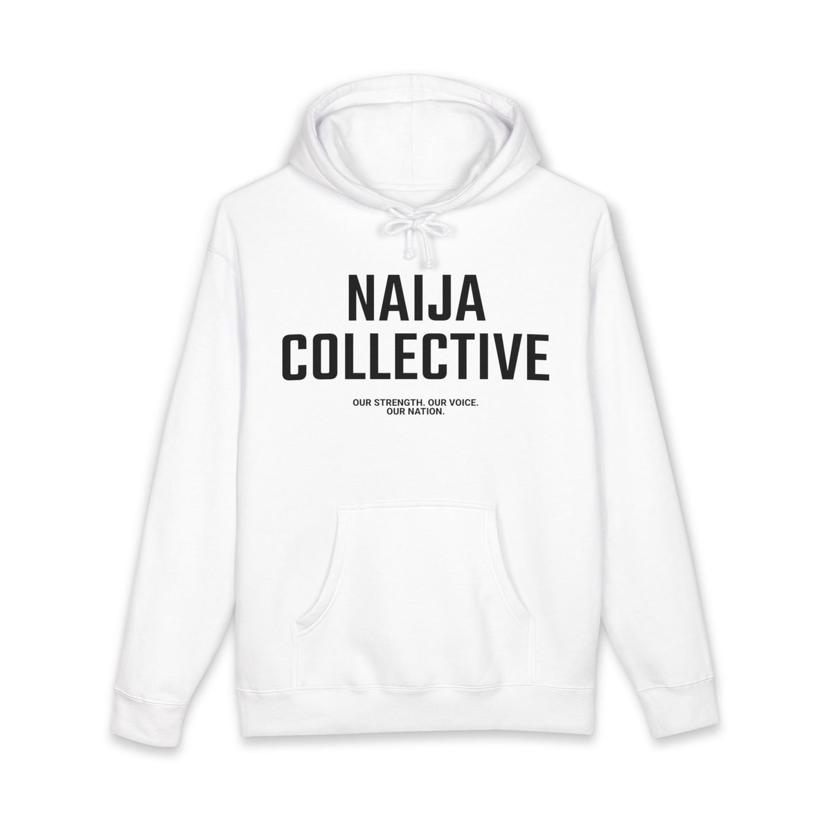 Naija Collective Hoodie — Nigerian Pride Pullover with 'Naija Collective' Text