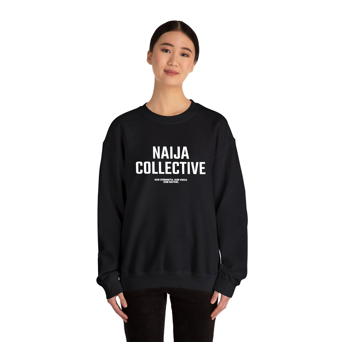 Embroidered Naija Collective Sweatshirt - Cozy Unisex Crewneck