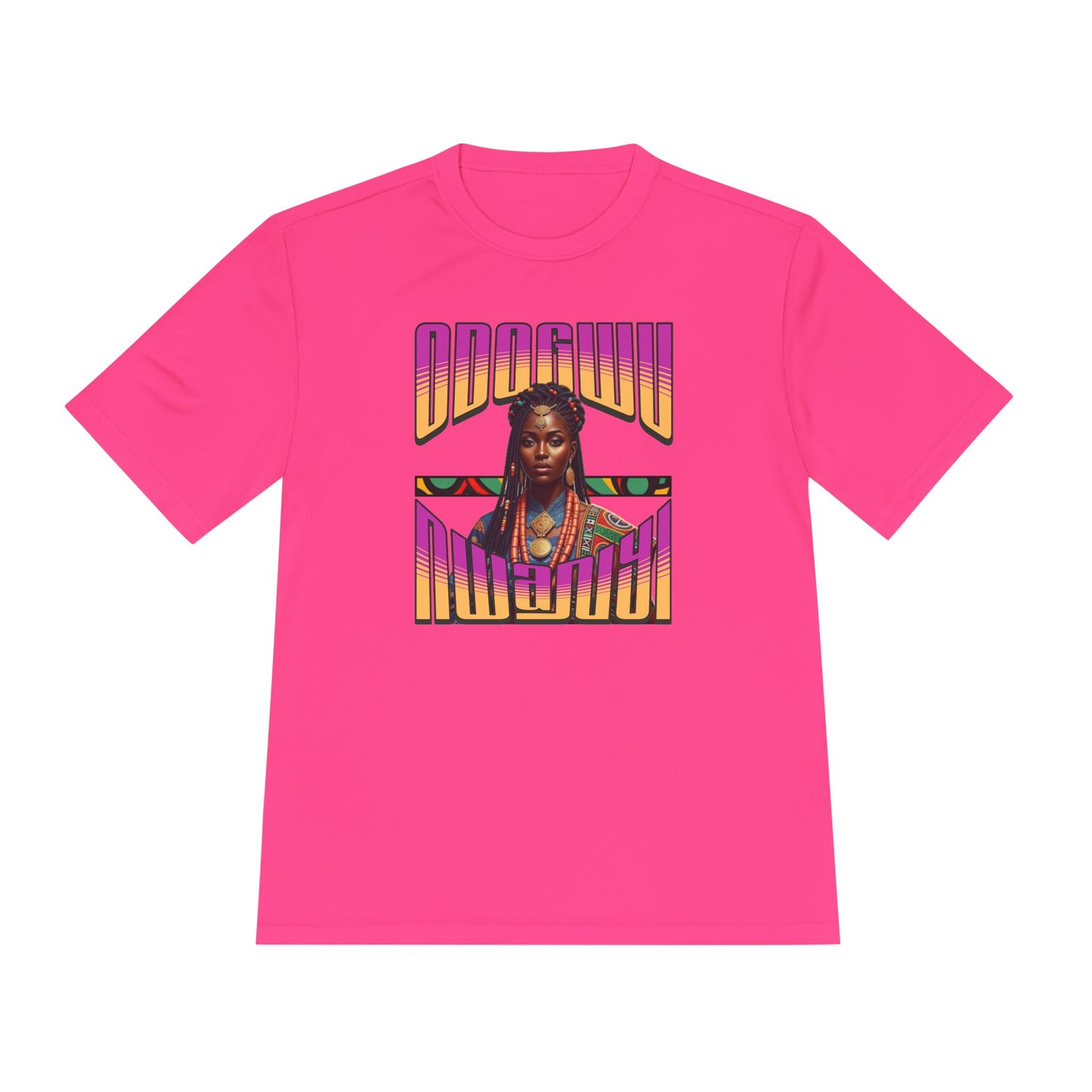 Odogwu Nwanyi MC Unisex Moisture Wicking Tee - Vibrant Cultural Apparel for Festivals, Events, Gift, Summer Wear, Sporty Style