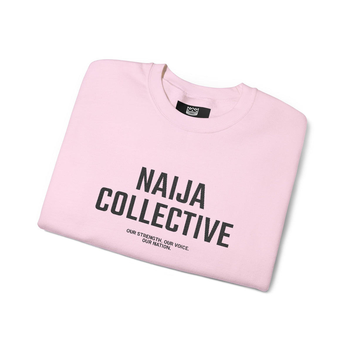 Embroidered Naija Collective Light Color Sweatshirt - Unisex Crewneck