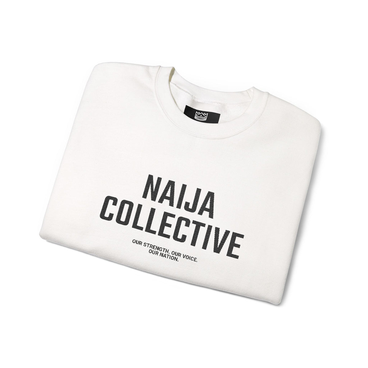 Embroidered Naija Collective Light Color Sweatshirt - Unisex Crewneck