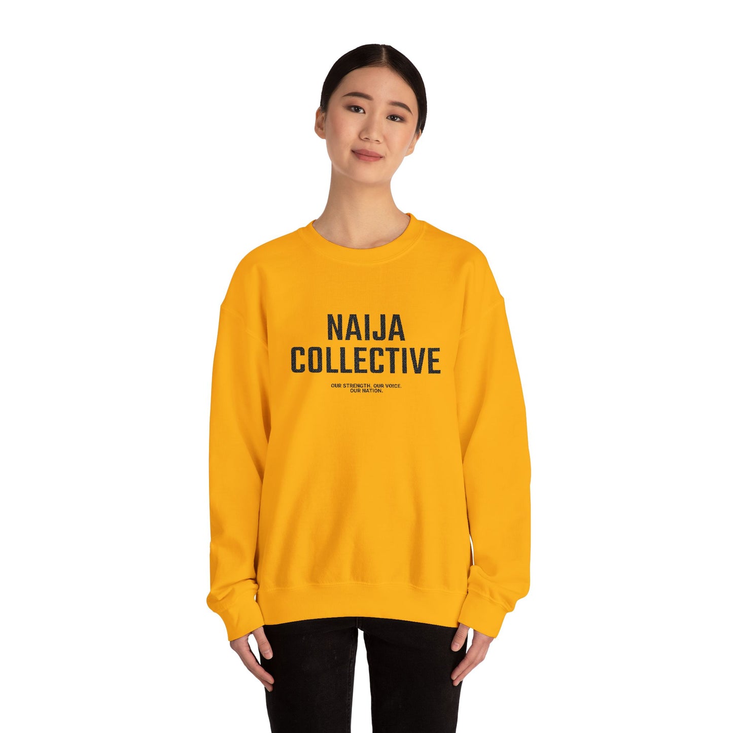Embroidered Naija Collective Light Color Sweatshirt - Unisex Crewneck