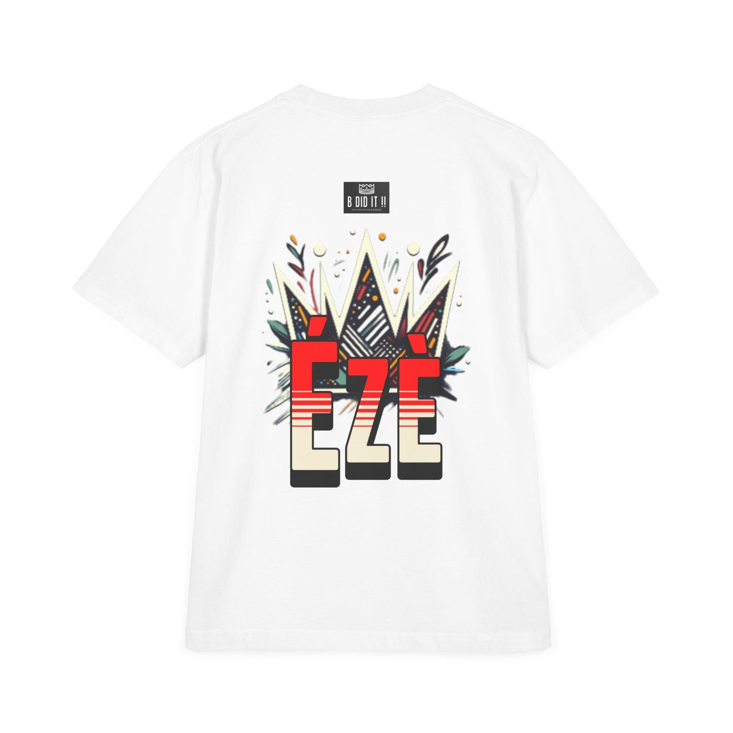 Ézè-Kings Crown, garment-dyed drop-shoulder, Unisex Graphic Tee, Crown Design Shirt, Cool Street Wear.