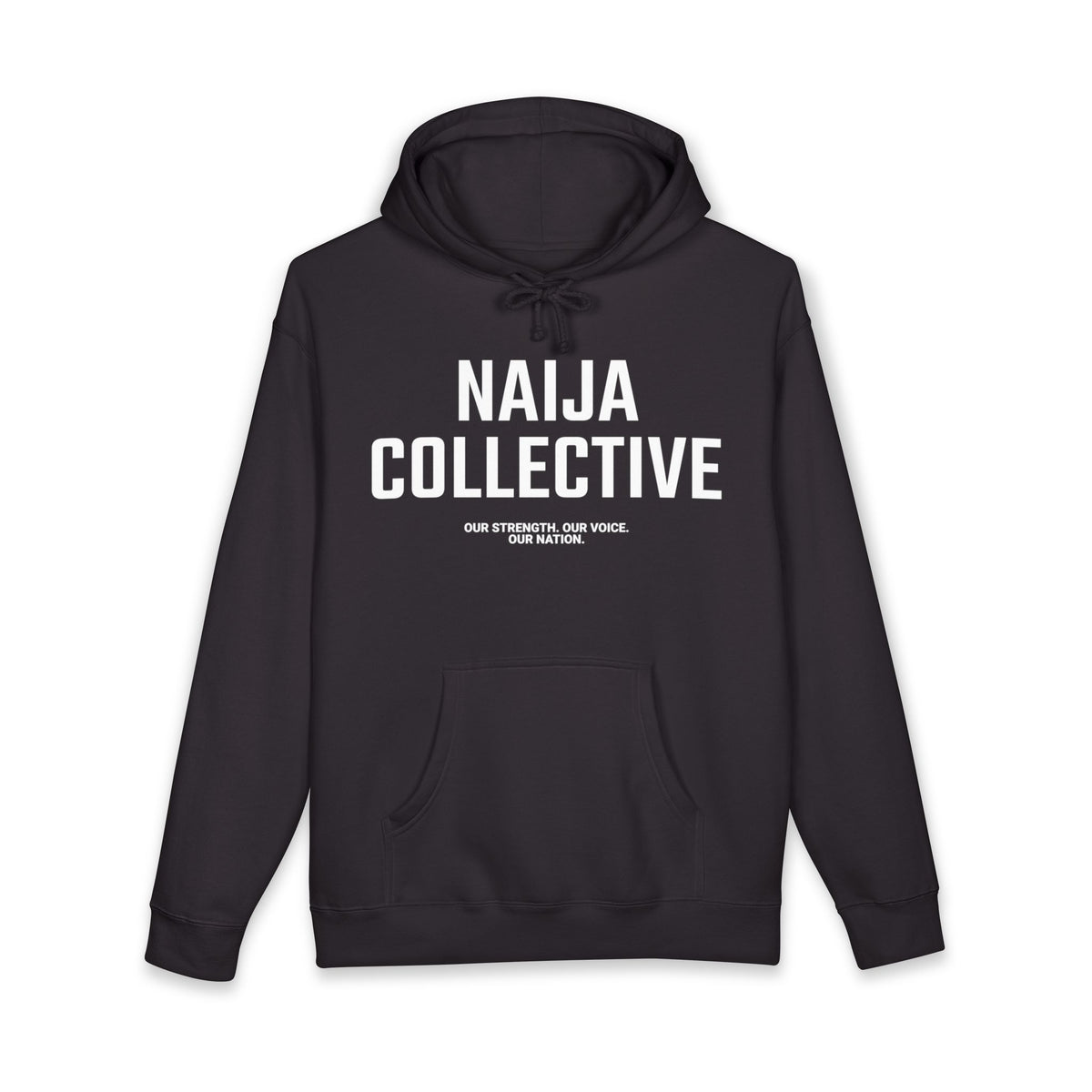 Naija Collective Hoodie — Nigerian Pride Pullover with 'Naija Collective' Text