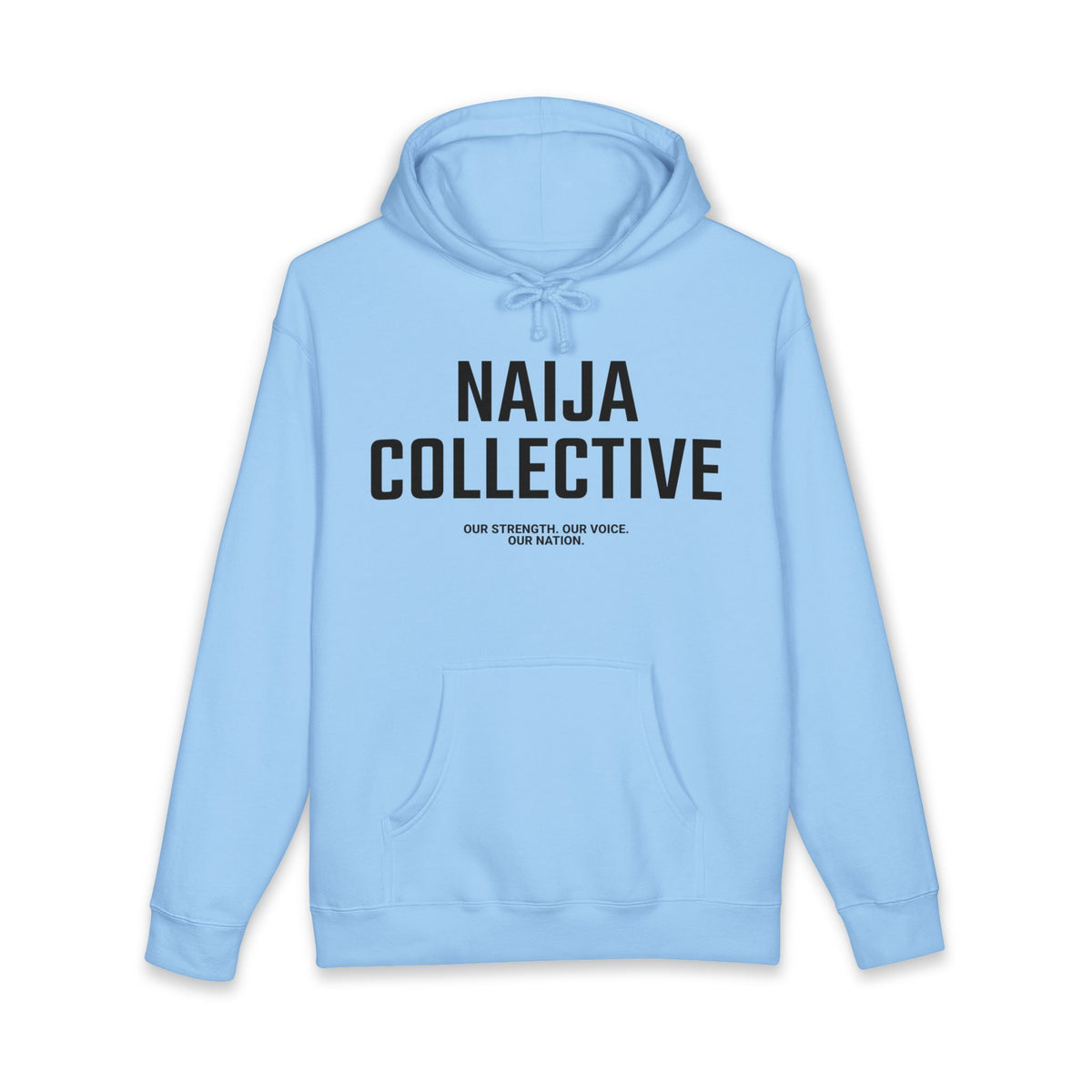 Naija Collective Hoodie — Nigerian Pride Pullover with 'Naija Collective' Text