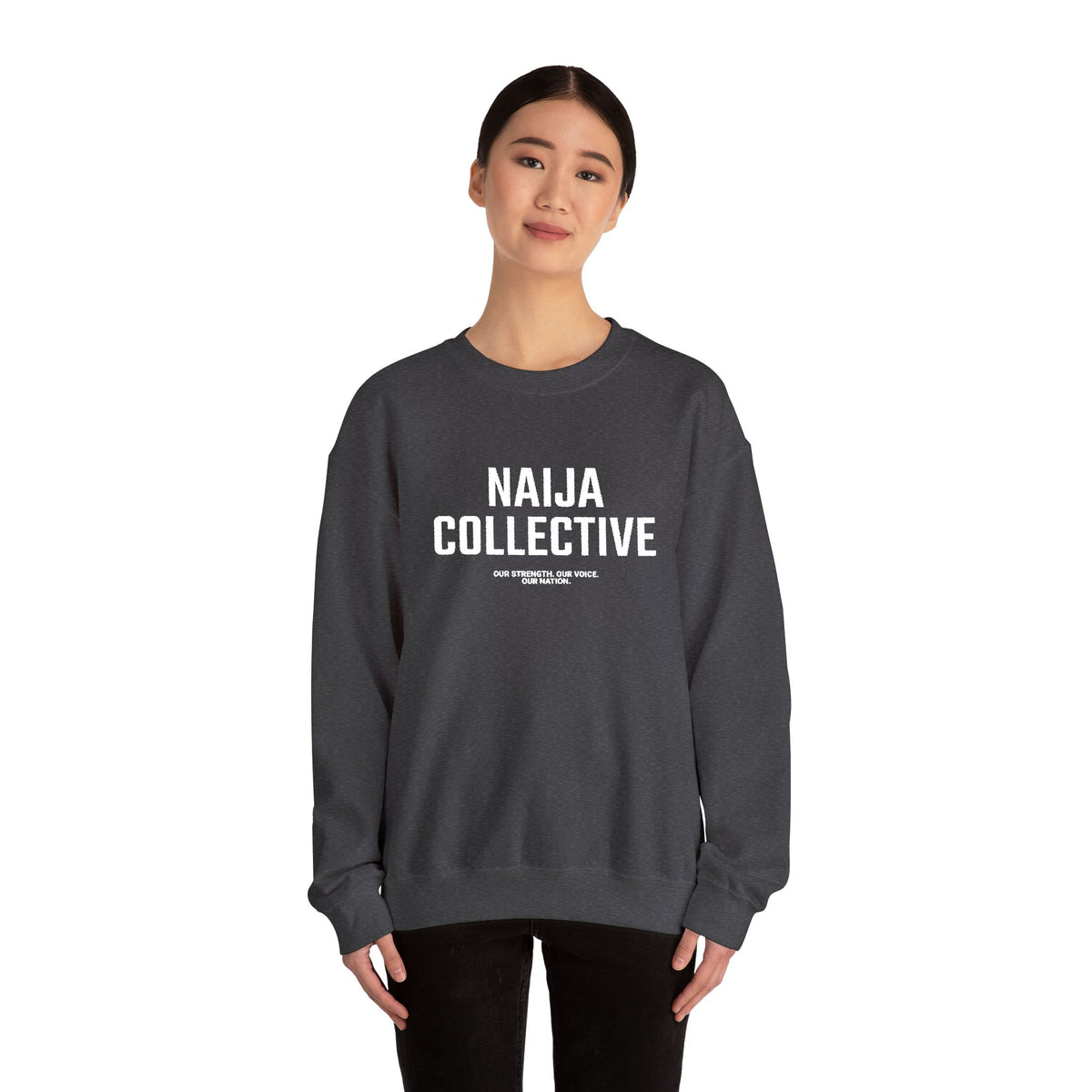 Embroidered Naija Collective Sweatshirt - Cozy Unisex Crewneck