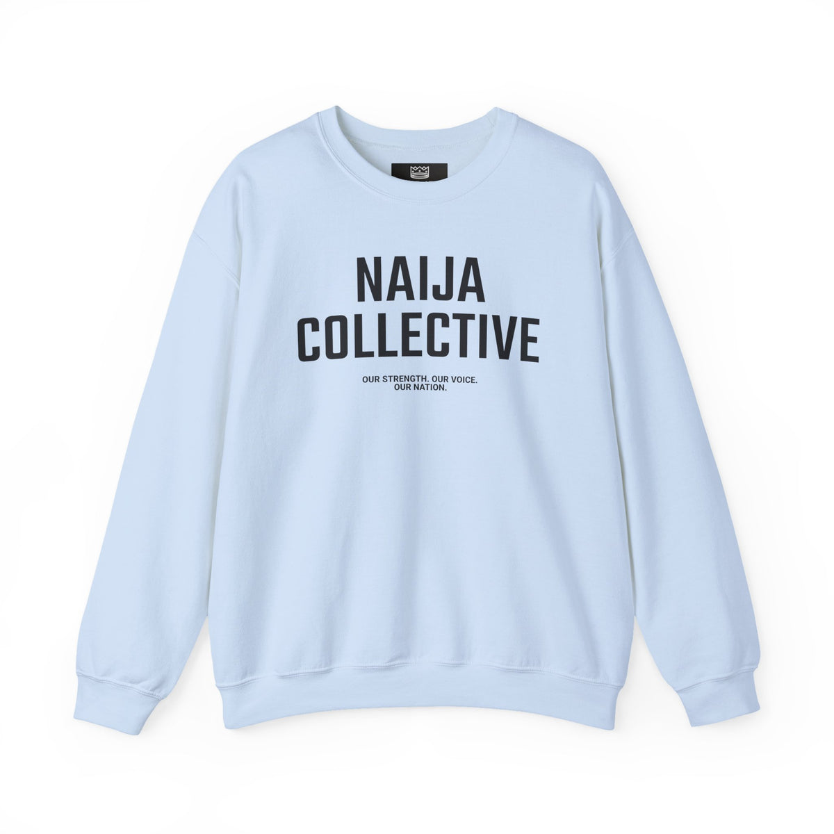Embroidered Naija Collective Light Color Sweatshirt - Unisex Crewneck
