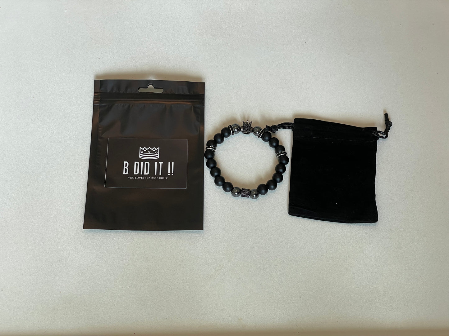 10mm Charm Perlen Armband Männer Und Frauen Schwarz Onyx