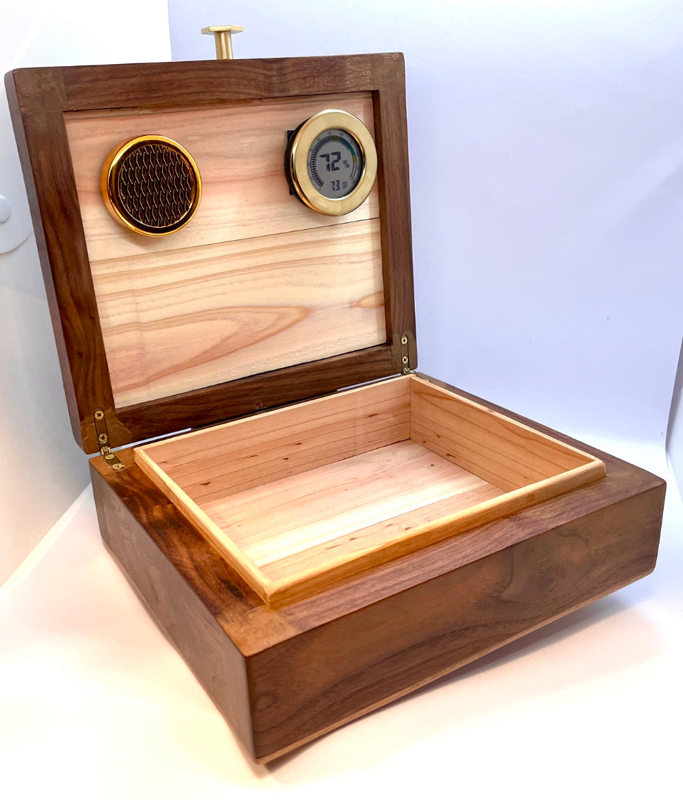 The Walnut and Cedar Symphony Cigar Humidor