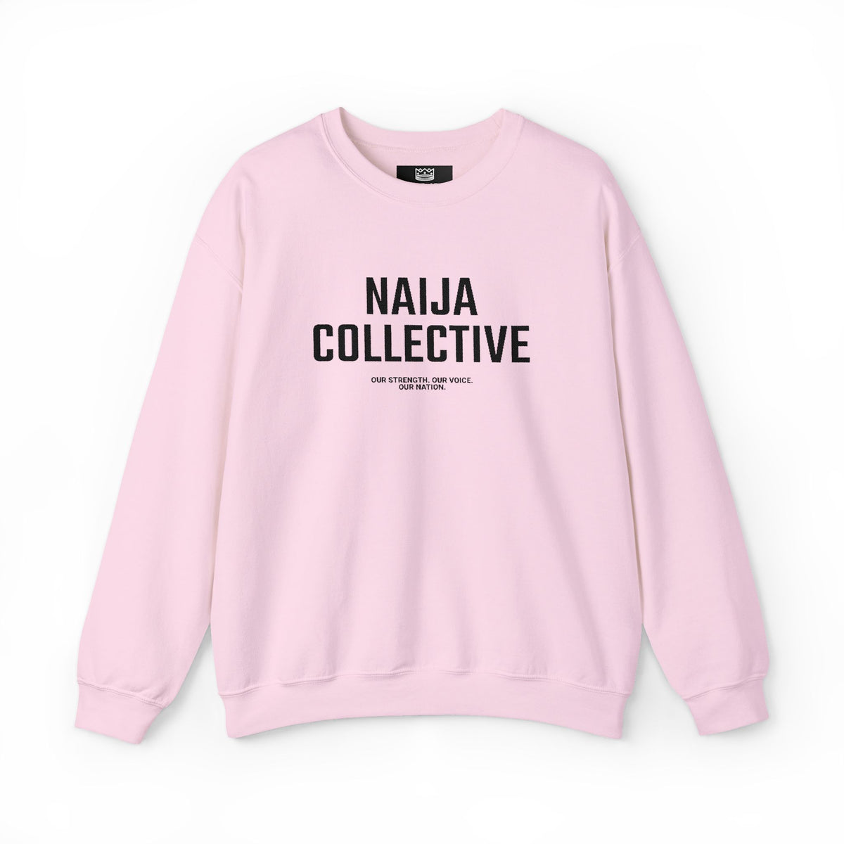 Embroidered Naija Collective Light Color Sweatshirt - Unisex Crewneck