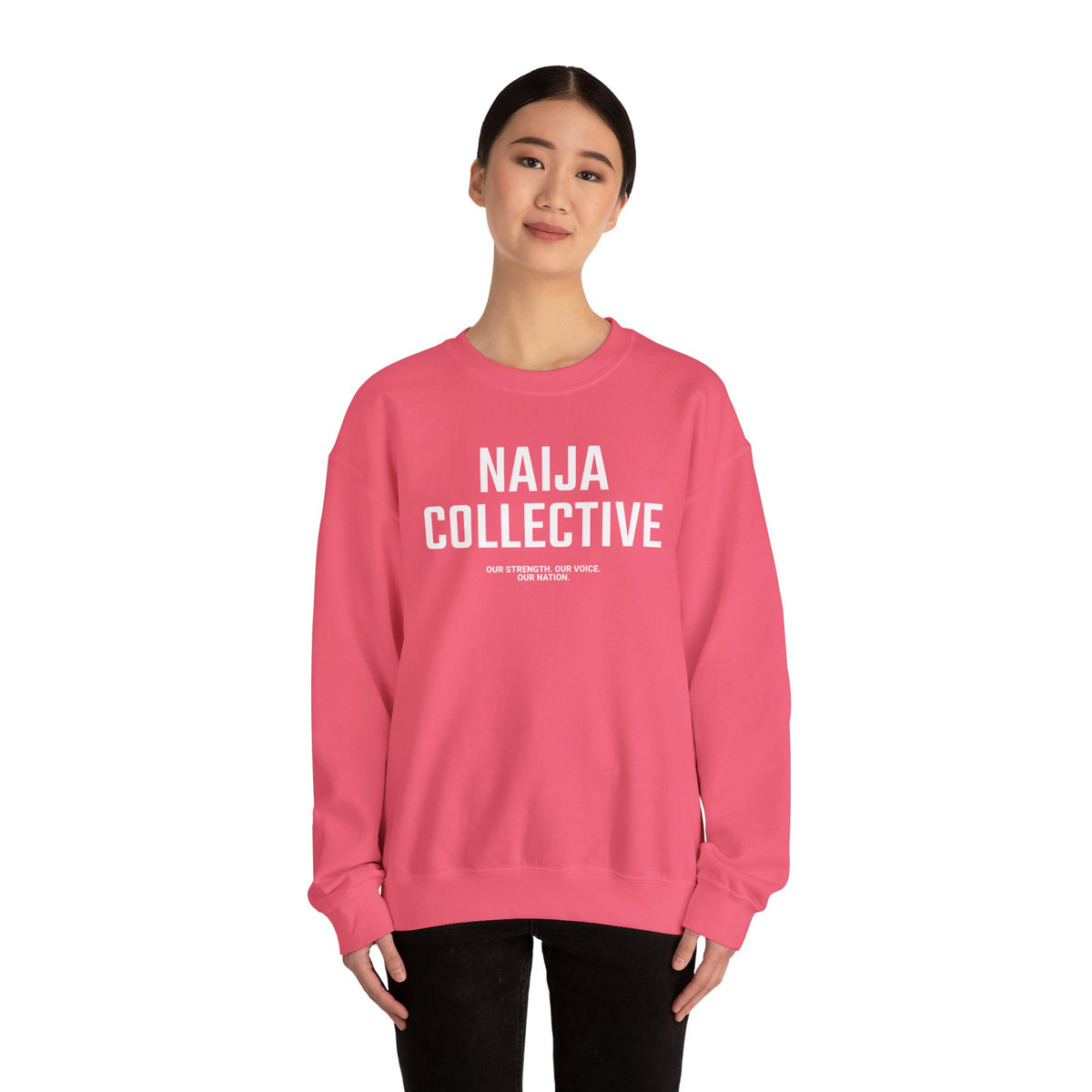 Embroidered Naija Collective Sweatshirt - Cozy Unisex Crewneck