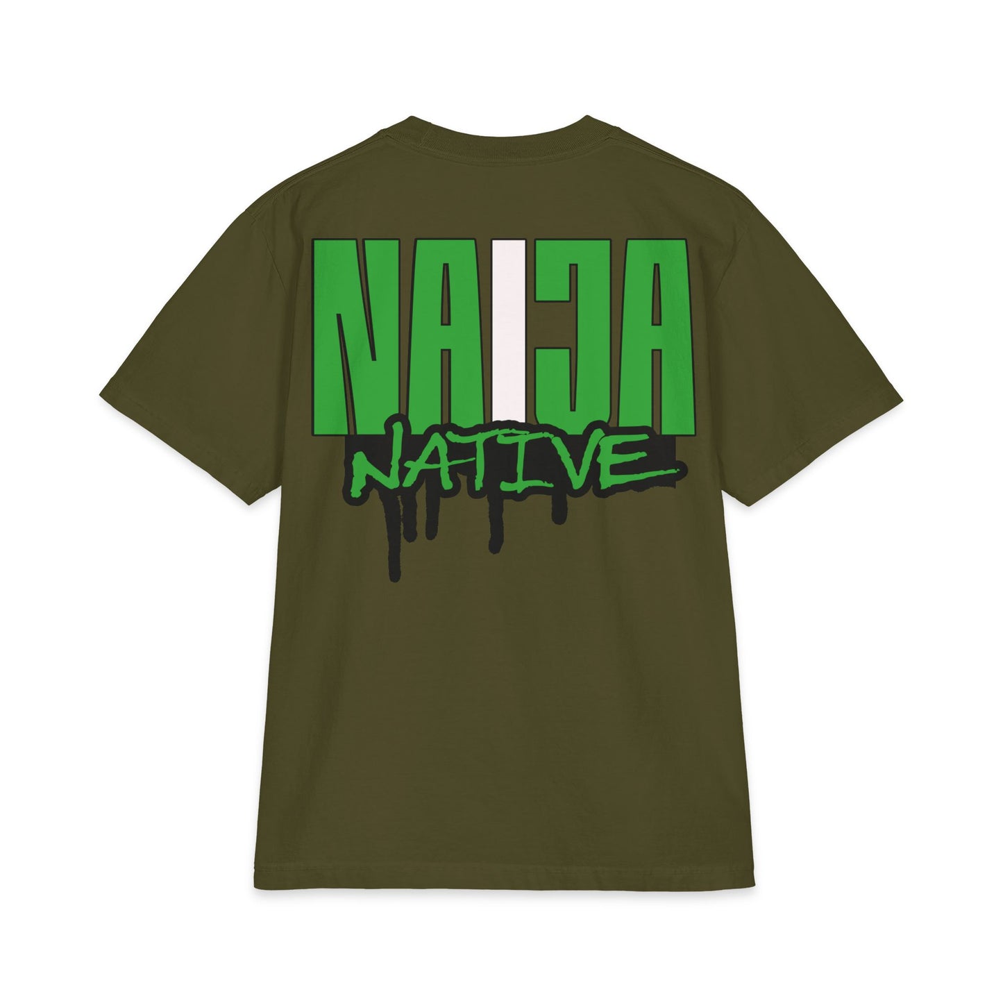 Naija Native Graphic T-Shirt — Green Drip Streetwear Tee