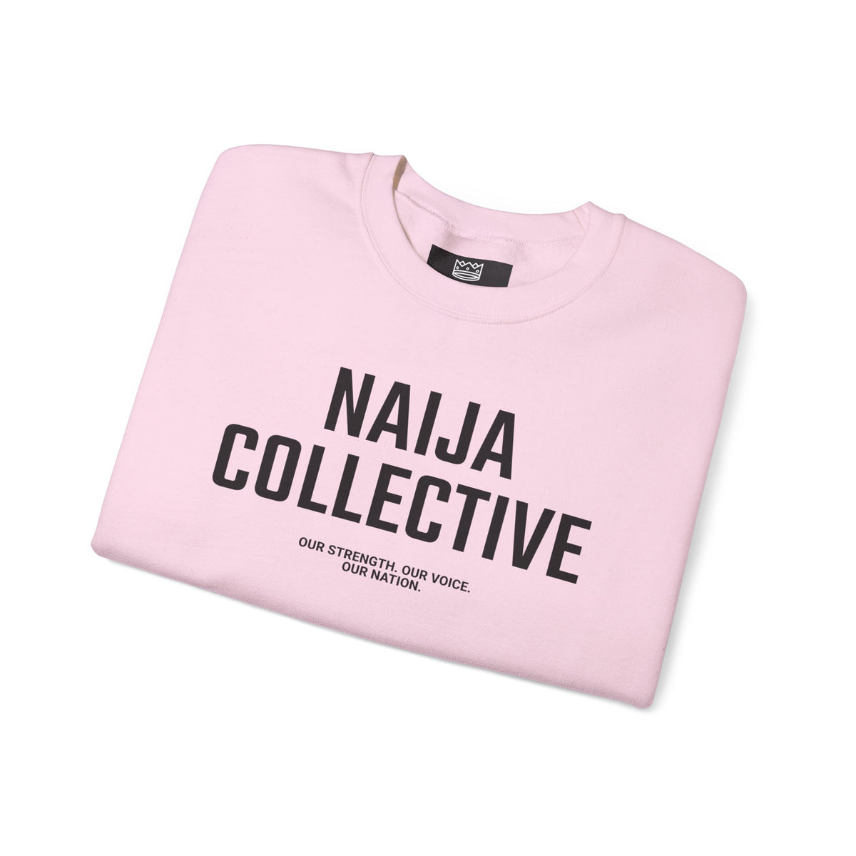 Embroidered Naija Collective Light Color Sweatshirt - Unisex Crewneck