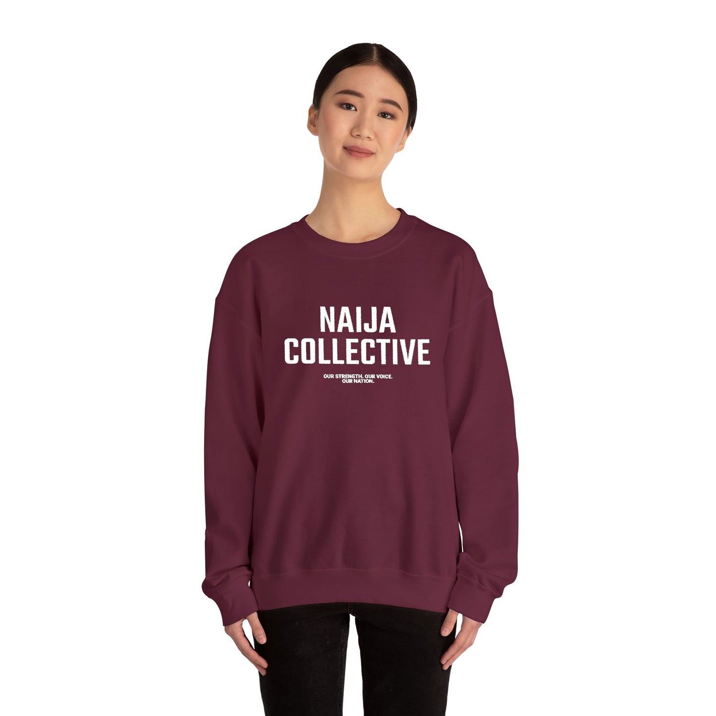 Embroidered Naija Collective Sweatshirt - Cozy Unisex Crewneck