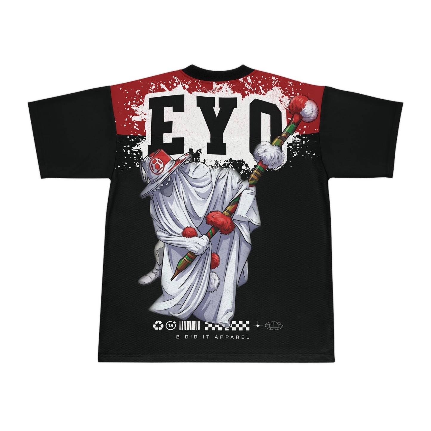 EYO Masquerade Mask Football Jersey — Bold Street-Style Athletic Top