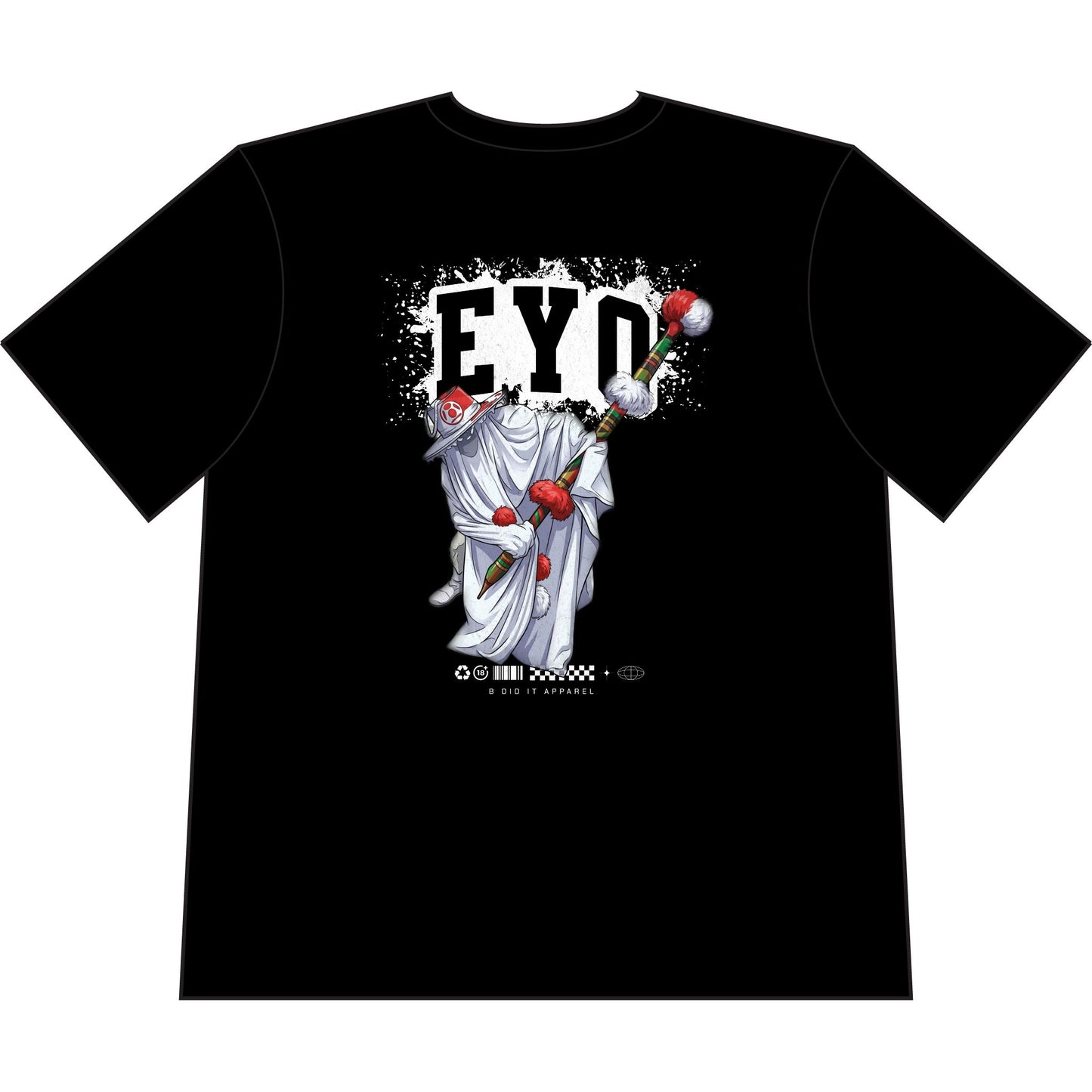 EYO Graphic Cropped T‑Shirt — Collegiate Statue Design