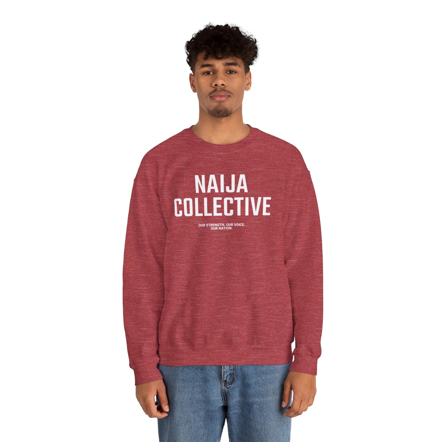 Embroidered Naija Collective Sweatshirt - Cozy Unisex Crewneck